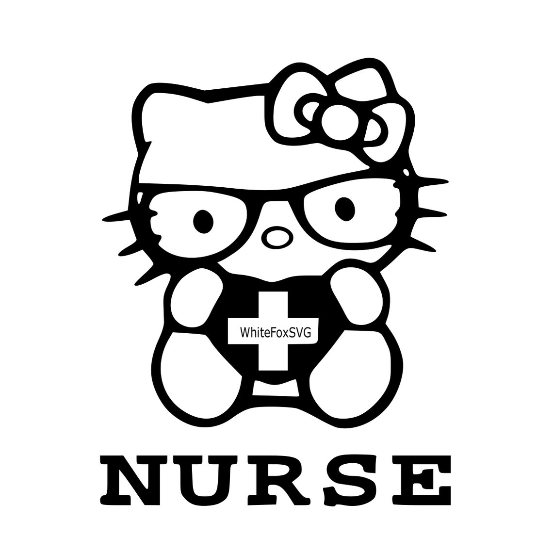 Hello kitty nurse profession svg medical job medicine | Etsy