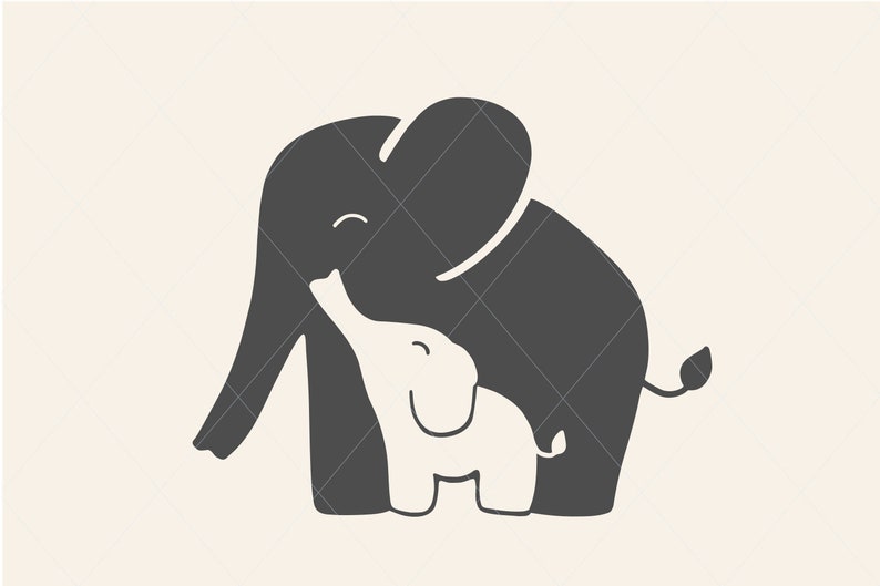 Download Mother and baby elephant svg cute elephant baby shower cut ...