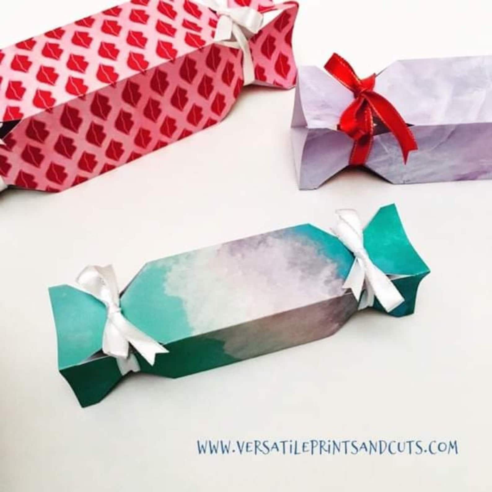 Candy wrap box template v1 gift box treat box favor box | Etsy