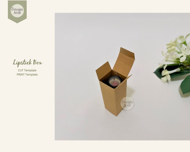 Lipstick Box SVG Template Lipstick Box PDF Printable Etsy