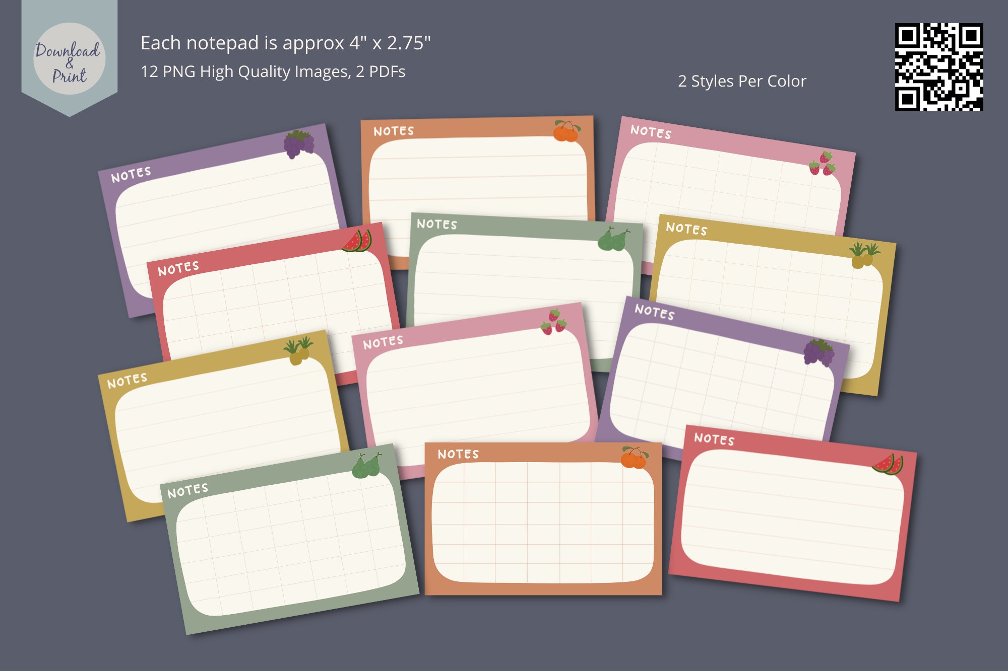 Printable Kawaii Notepad Cute Printable Notepad Kawaii Etsy