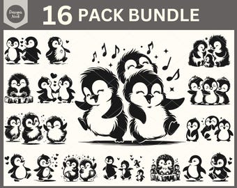 Penguin SVG Bundle, Little Penguin svg, Penguin Clipart, Penguin Vector, Penguin Cut File, Penguin Decal Template, Baby Penguin Vector Files