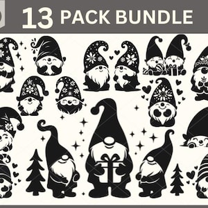 Weihnachten Gnom SVG Bundle, Weihnachten svg, Feiertage svg, Baby Tiere svg Bundle, Weihnachtsverzierung, Abziehbild Clip Art, Schablone, Transferdatei