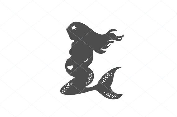 Download Beautiful Mermaid Svg Pregnant Mermaid Expecting Mommy Baby Etsy