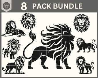 Lion svg, lion wildlife scene svg, big lion svg, grizzly lion svg, lion silhouette, lion silhouette svg, lion vector files, lion svg bundle
