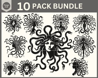 Medusa Svg, Monster Svg, Snake head Svg, Mythical Creature Svg, Medusa Clipart, Medusa Vector File, Medusa Silhouette, Medusa Clipart File
