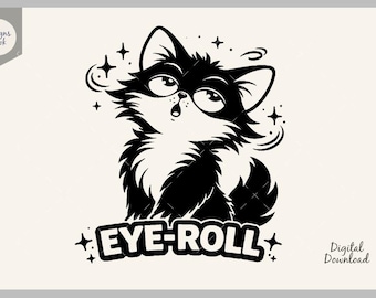 Cute Cat SVG, Cat Silhouette, Kitten Svg, Cute Cat Clipart, Kitty Clipart, Cricut Cut File, Instant Download, Pet Lover Gift, Funny Cat Svg