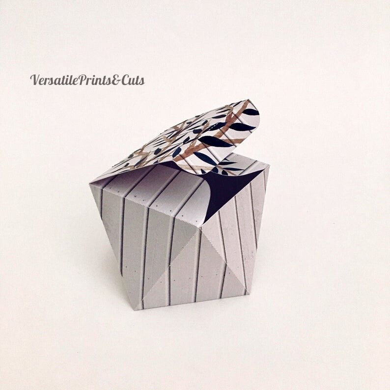 Geometric Box Template 10 Sided Box Unique Shape Box Gift Etsy