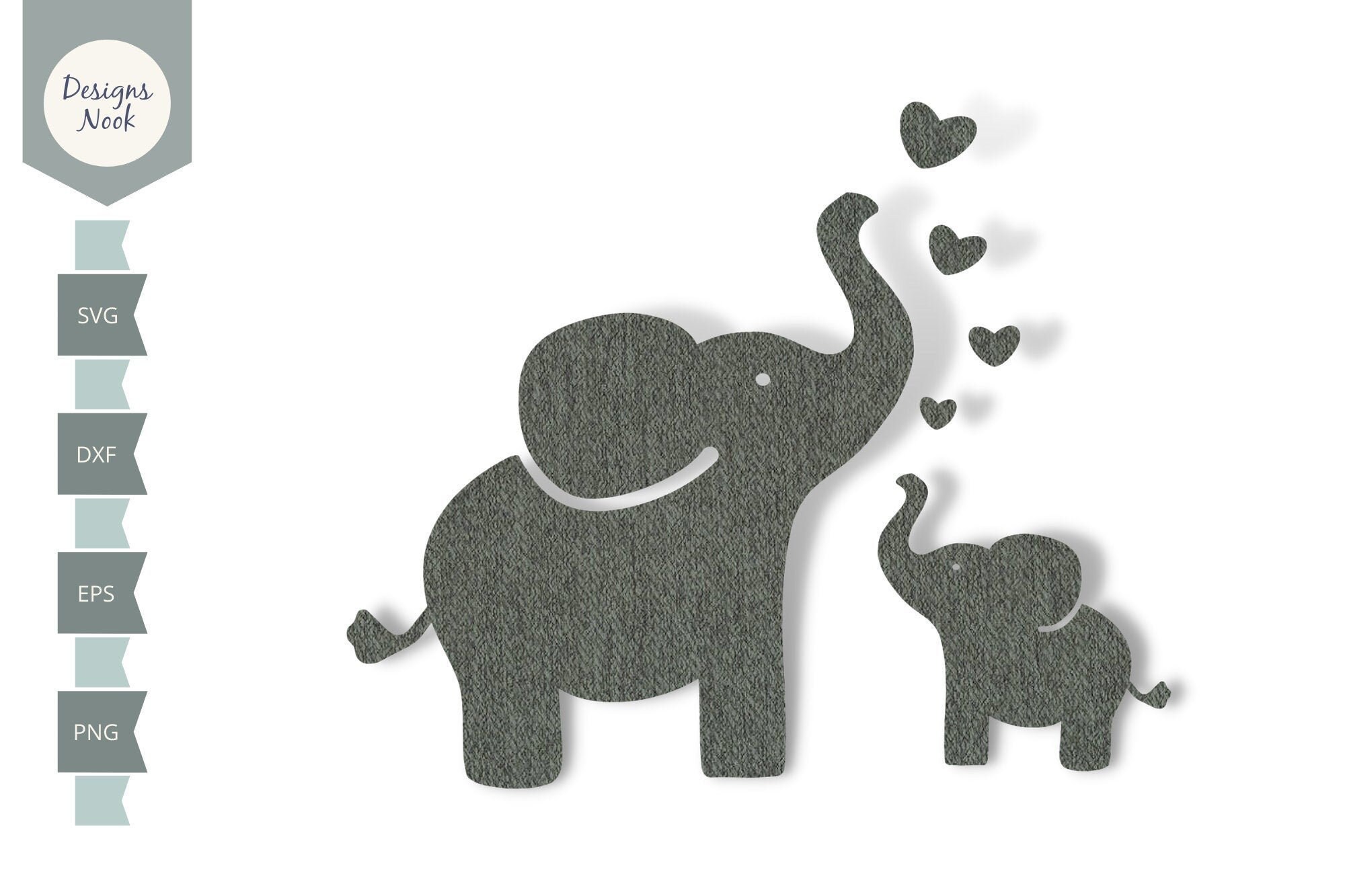 png dxf eps vector 300dpi mom and baby svg cute elephant baby shower