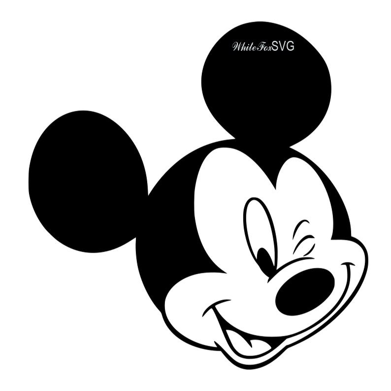 Mickey Mouse clip art stencil template transfer svg vector | Etsy