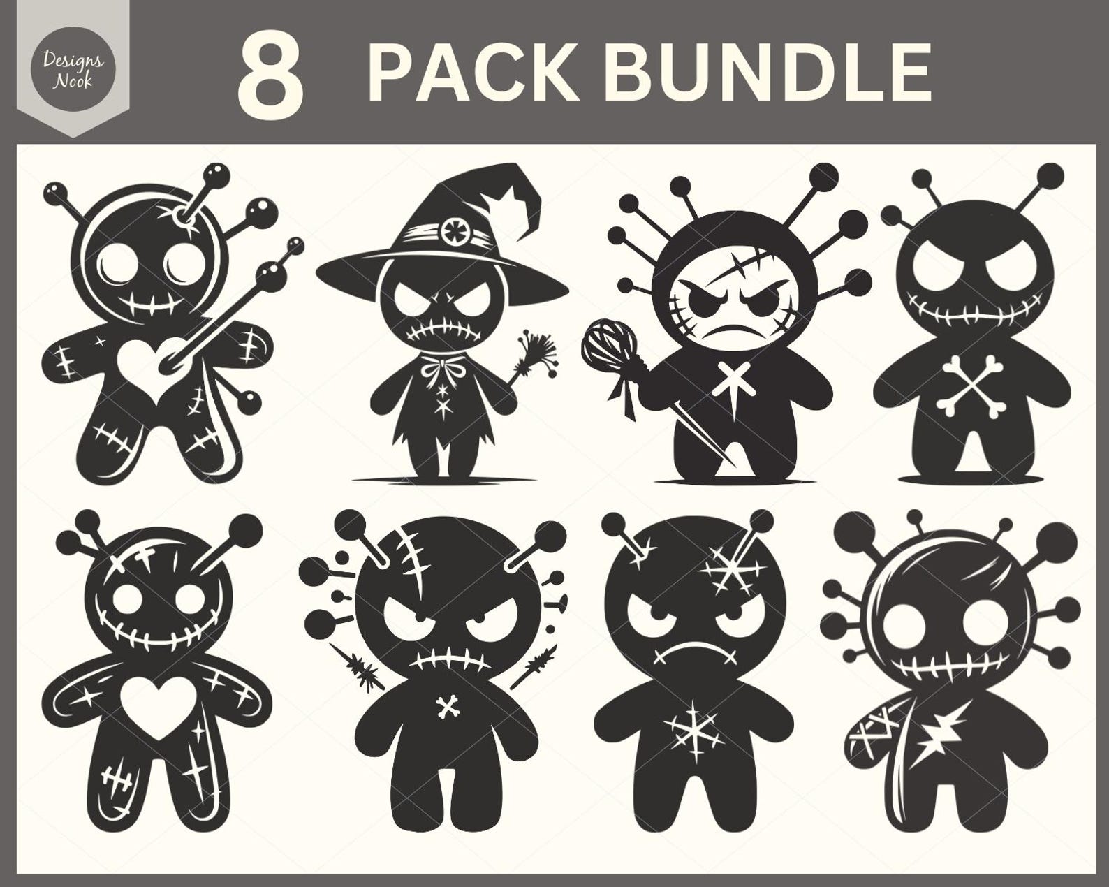 Voodoo Doll Svg, Halloween Svg Bundle, Cute Voodoo Doll Svg, Voodoo ...