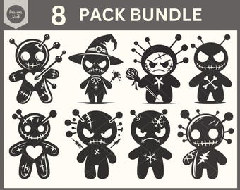 Bambola Voodoo Svg, Pacchetto Svg Halloween, Bambola Voodoo Svg carina, Pacchetto Svg Bambola Voodoo, Clipart Bambola Voodoo, File Silhouette Bambola Voodoo divertenti