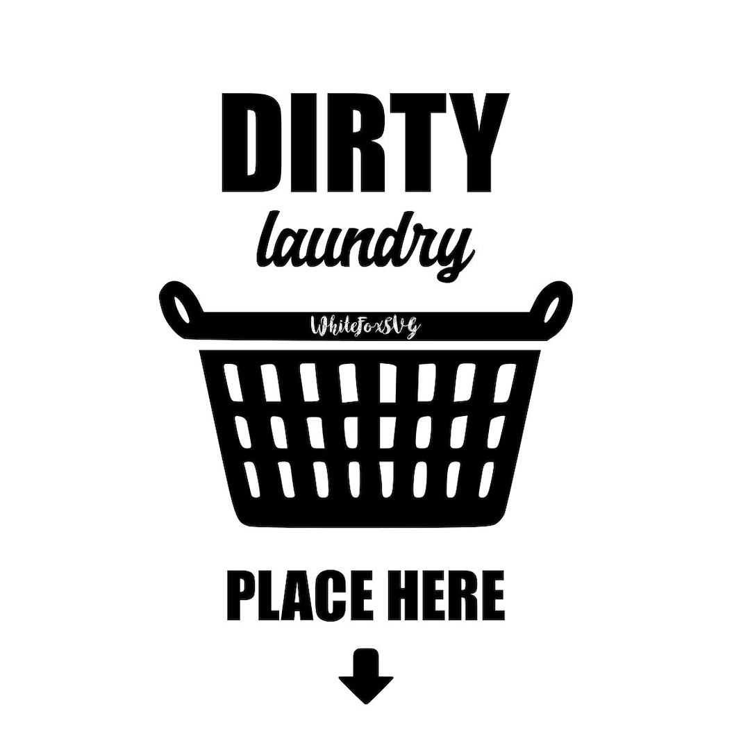 Laundry Svg, Laundry Basket, Dirty Clothes, Laundry Room Decal, Wall