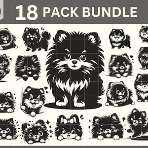 Spitz Hund SVG, Hund zwar, schneidbares Design, svg, dxf, png Verwenden Sie mit Silhouette Studio & Cricut Instant Download DXF