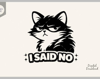 Cat SVG, Cat Silhouette, Kitten Svg, Cute Cat Clipart, Kitty Clipart, Cricut Cut File, Instant Download, Pet Lover, Funny Cat Svg, Funny Cat