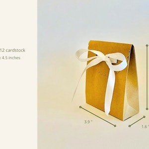 Modello di sacchetto regalo, sacchetto regalo a coperchio chiuso, scatola regalo SVG, scatola di bomboniera SVG, bomboniera, modello di scatola, file tagliati silhouette, file tagliati cricut immagine 2