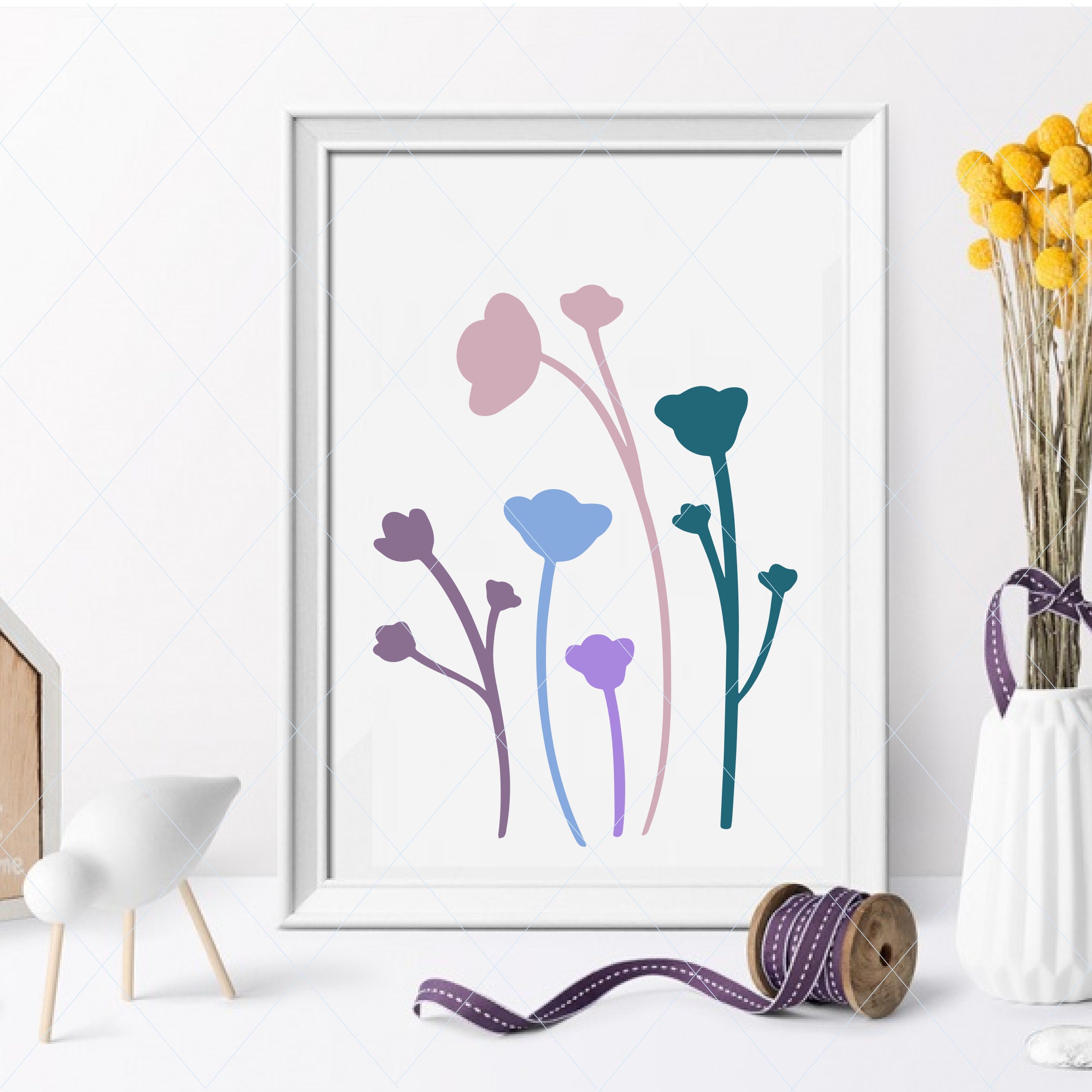 Download Hand Drawn Flowers Flowers Svg Simple Flowers Svg Flower Etsy