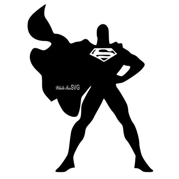 Superman clipart stencil template transfer svg vector file for | Etsy