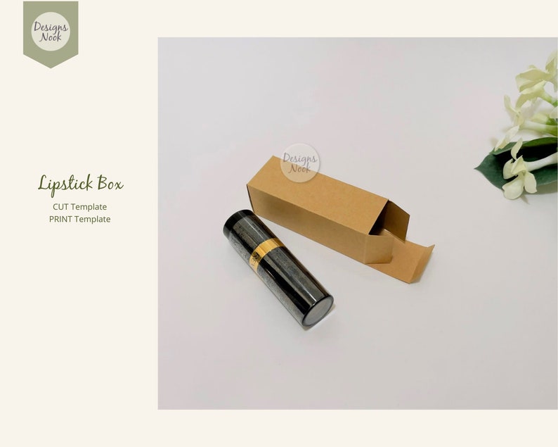 Lipstick Box SVG Template Lipstick Box PDF Printable Etsy