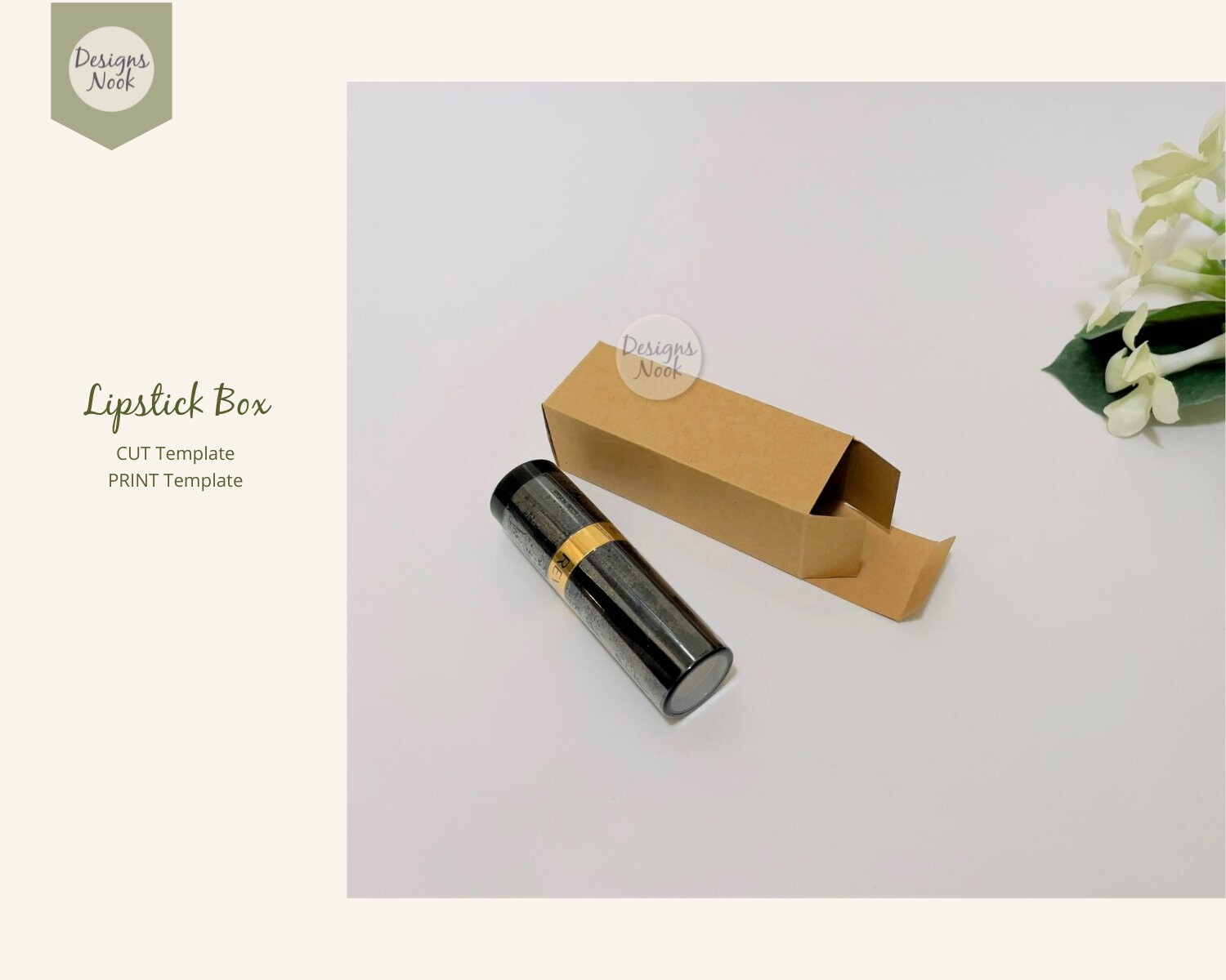 Lipstick Box SVG Template Lipstick Box PDF Printable Etsy UK