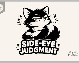 Cute Cat SVG, Cat Silhouette, Kitten Svg, Cute Cat Clipart, Kitty Clipart, Cricut Cut File, Instant Download, Pet Lover Gift, Funny Cat Svg
