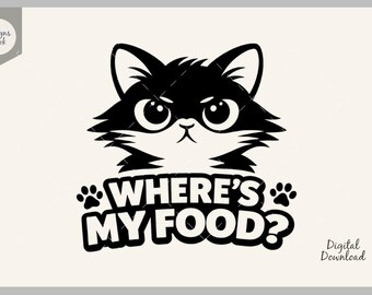 Cat SVG, Cat Silhouette, Kitten Svg, Cute Cat Clipart, Kitty Clipart, Cricut Cut File, Instant Download, Pet Lover, Funny Cat Svg, Funny Cat