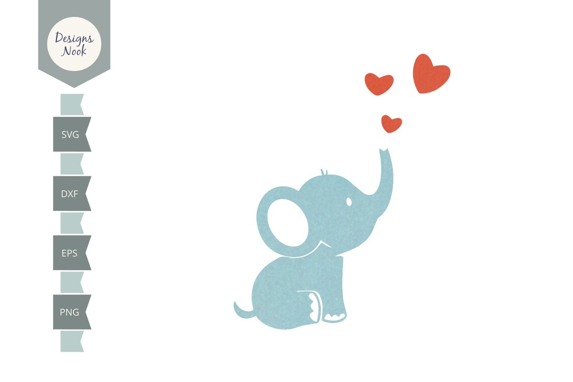Baby elephant svg cute elephant baby shower cut file | Etsy