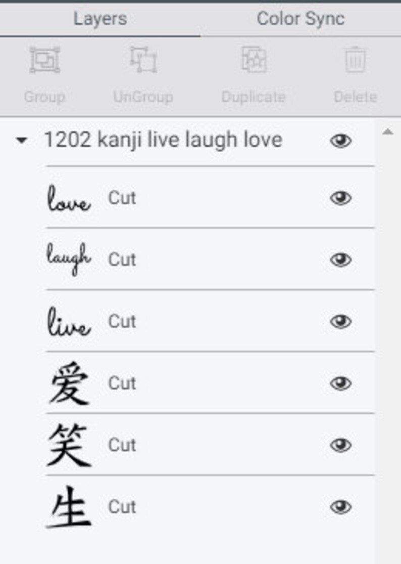 Download LIVE LAUGH LOVE svg Japanese character Japanese symbol | Etsy