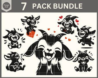Laughing Goat SVG, Goat SVG Bundle, Goat Svg, Cute Goat svg, Cute Goat DXF, digital download, Funny Goats Vector Files, Goat Svg Bundle