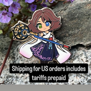 Yuna  hard enamel pin
