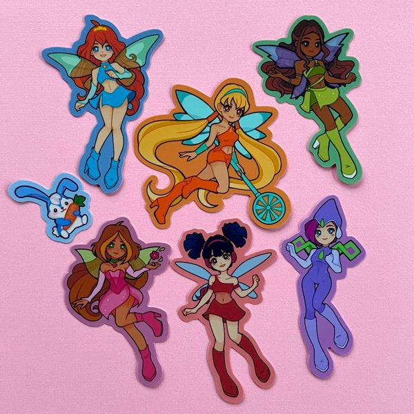 Fairy Friends 7pc vinyl sticker set