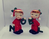 Noel Napco Salt and Pepper Shakers with sticker 1956