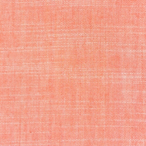 Organic CHAMBRAY | LINEN Look Yarn-Dyed Solid | Coral Peach Pink | Light | Extra Wide 147cm 58in | 100% GOTS Certified Cotton Fabric | Birch