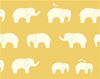 Organic POPLIN | Mod Basics, Ellie Fam | Sun | Lemon Yellow Little Baby Boy Girl Gift Cute Mono | 100% GOTS Certified Cotton Fabric | Birch