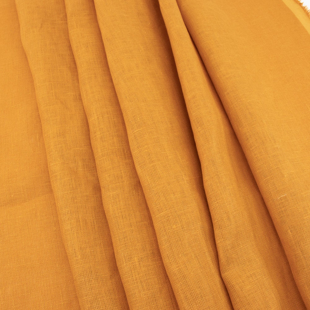 Organic Solid LINEN | Yam | Wide 142cm 56in | 100% GOTS
