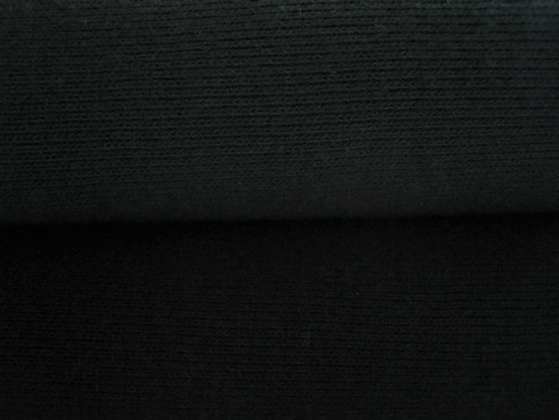 May include: Close-up of black fabric with a textured weave. The fabric is folded in half, showing the inside and outside of the material.