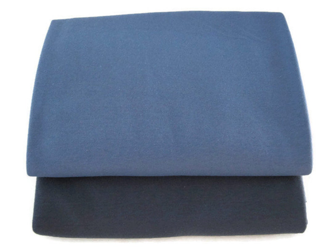 Organic JERSEY KNIT Arctic & Pacific Blue GOTS Certified 100 Cotton Fabric Australian Made T