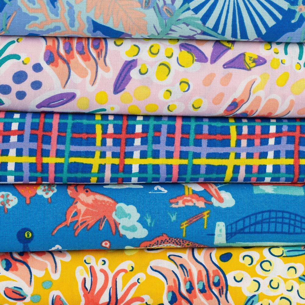 Organic QUILTING COTTON Around Oz Sturts Pea Coastal Etsy