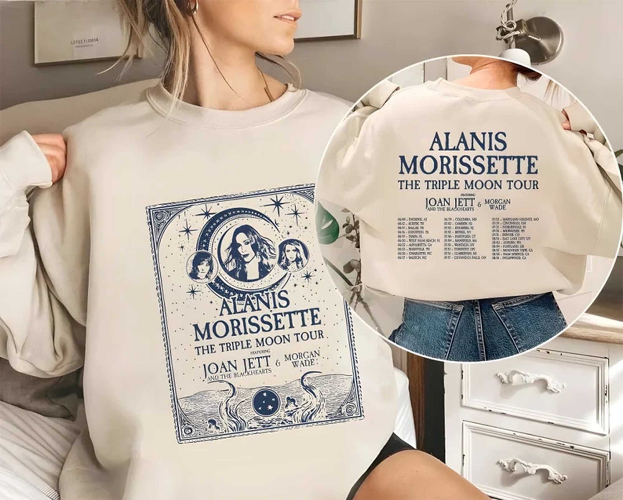 Alanis Morissette The Triple Moon Tour 2024 Shirt, Alanis Morissette Fan Shirt