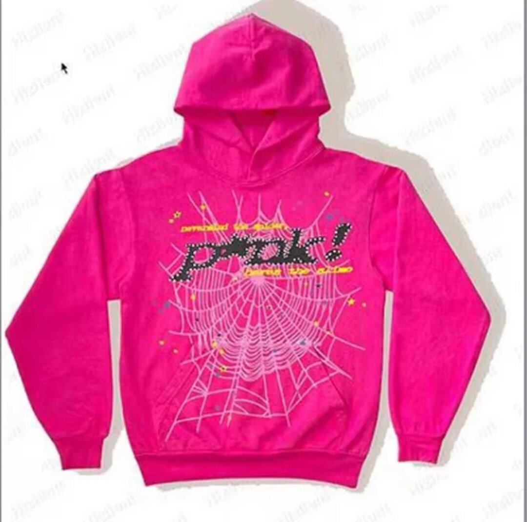 Young Thug Sp5der Hoodies,sp5der Pink Hoodies,spider  Print Hoodie,punk Hoodies,zip up Hoodie