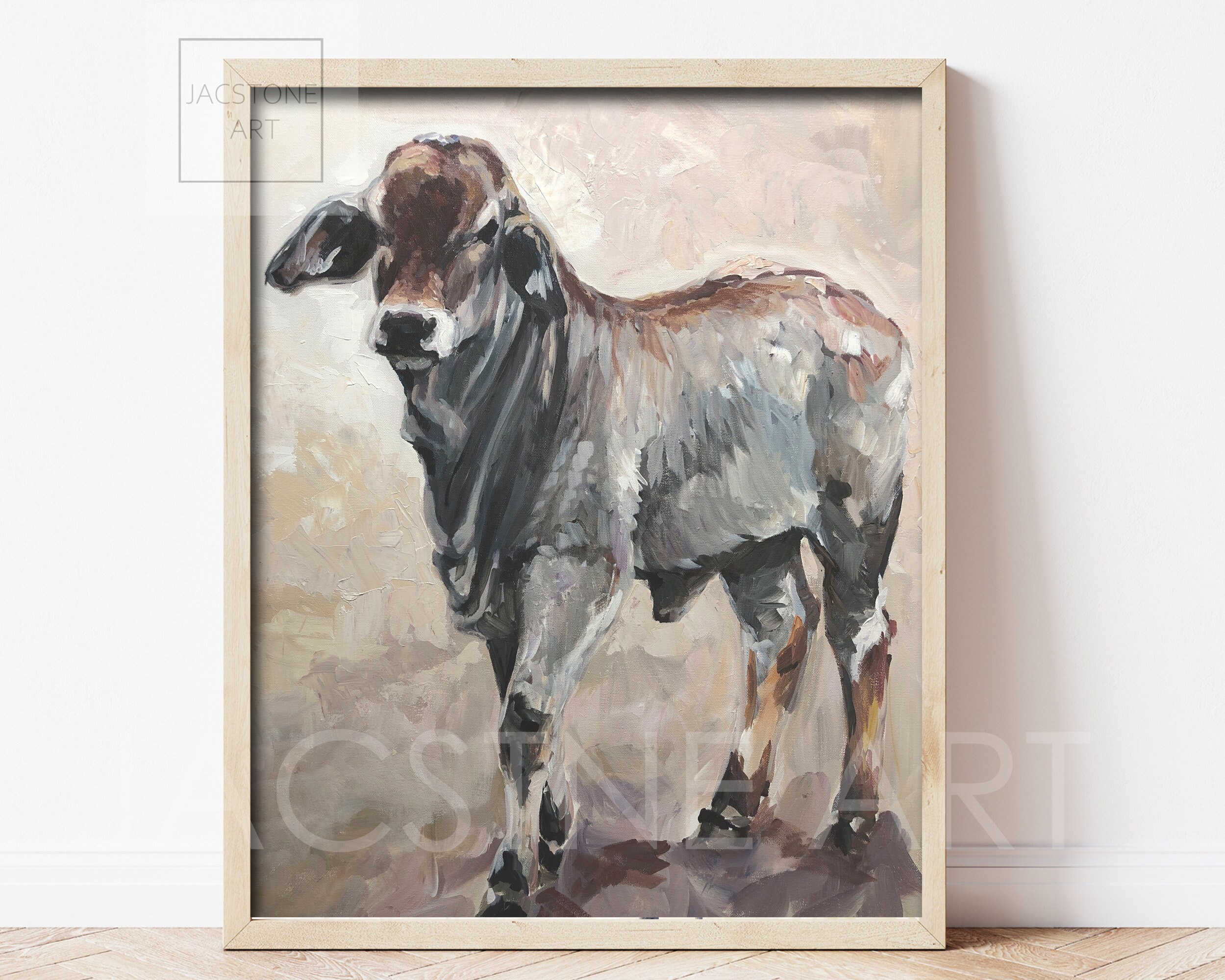 Brahman Calf Cow Painting