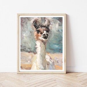 Llama Giclée Print: Boho Art, Original Acrylic Painting