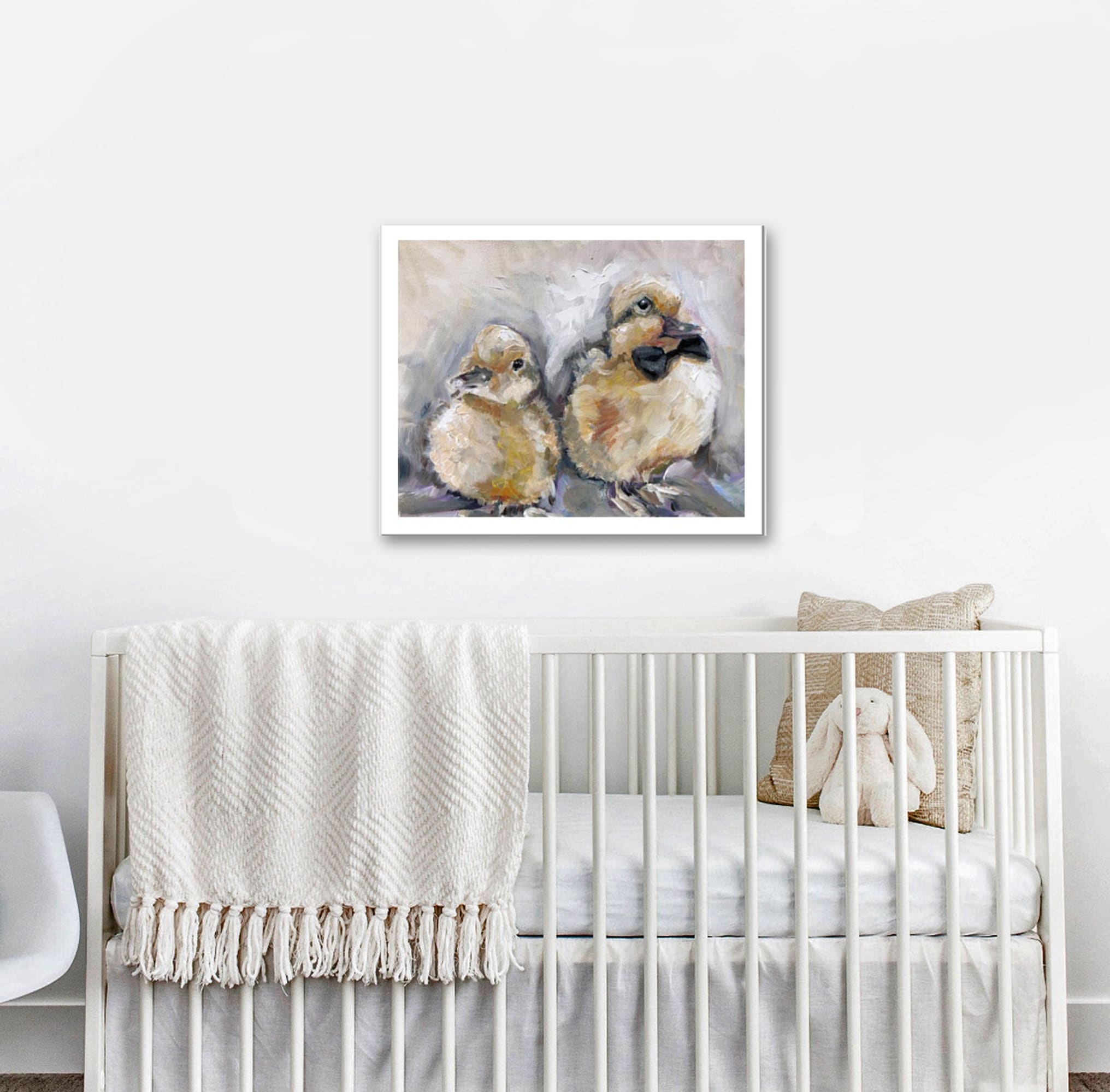 Baby Duckling Print Art, Duck Print, Nursery Animal Wall Art, Yellow ...