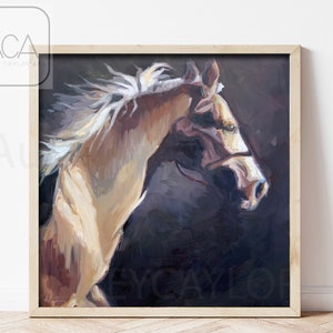 Horse Print ,Horse Wall Art, Palomino Horse Print, Palomino Horse Art, Palomino Horse, Horse Portrait, Horse Oil Painting Print