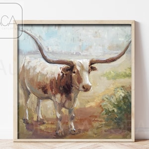 Longhorn Cow Fine Art Giclee Print