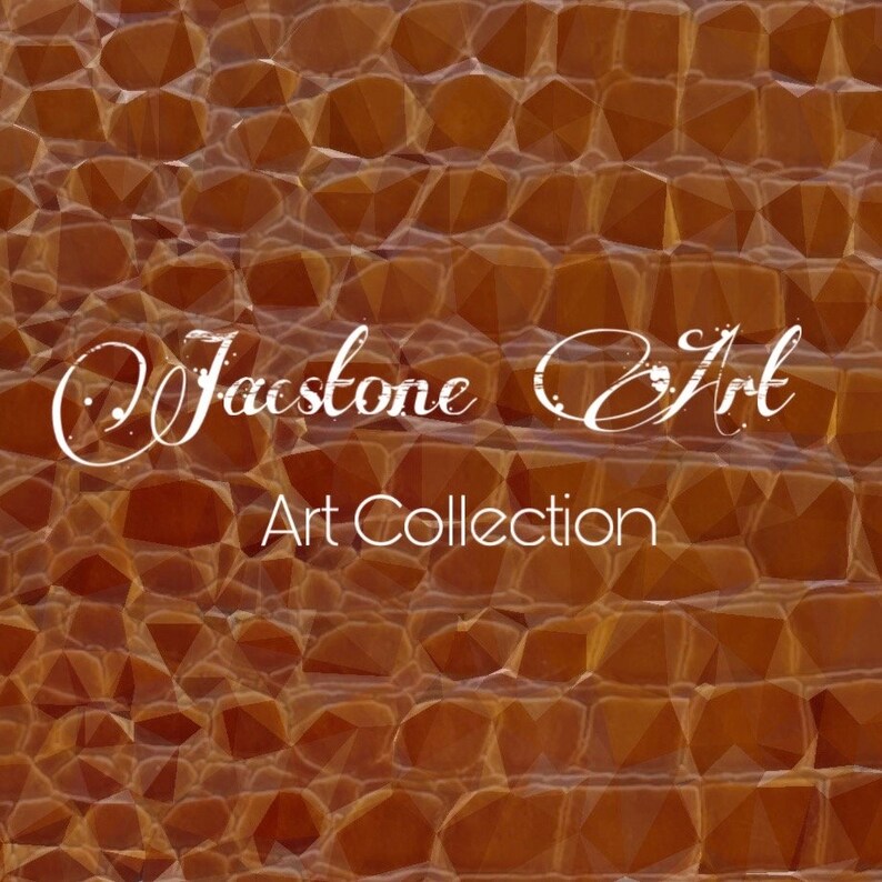 May include: A brown textured background with the text "Jacstone Art Art Collection" in white.