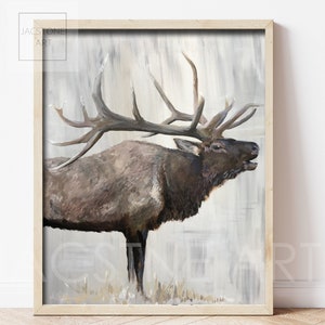 Elk Fine Art Giclee Print "Elk Calls"