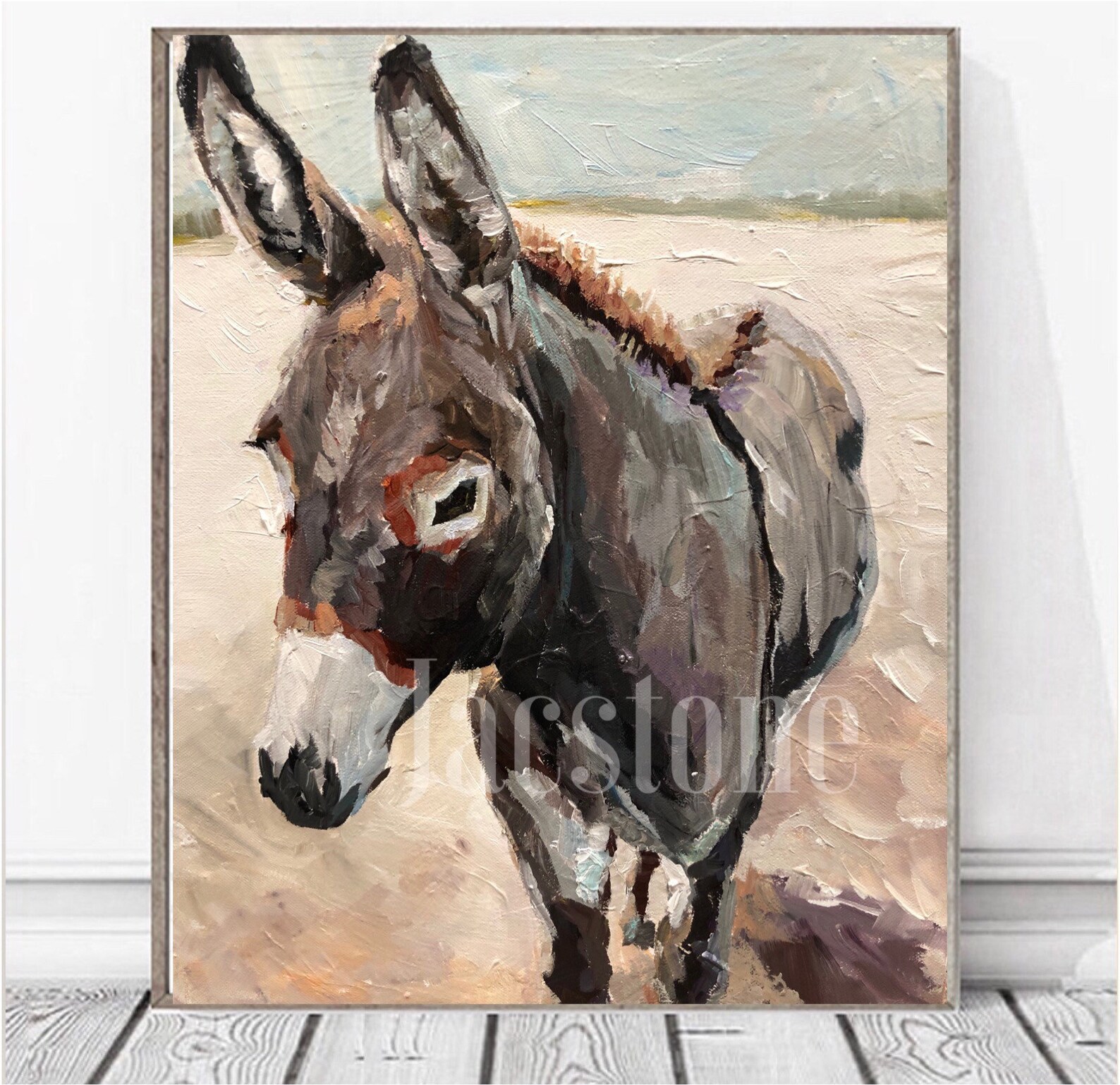 Donkey Painting Print Donkey Art Animal Art Donkey MATTE Etsy