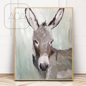 Donkey GICLEE Fine Art Print of Original Painting, Donkey artwork, Donkey Wall Art, Western Art, Burro Art, Western Artwork, Burro Print