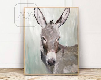 Donkey GICLEE Fine Art Print of Original Painting